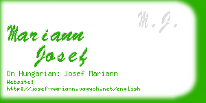 mariann josef business card